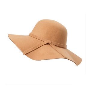 Light Brown Suede Fall Floppy Hat